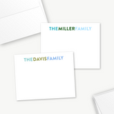 Colorful Family Flat Card Set